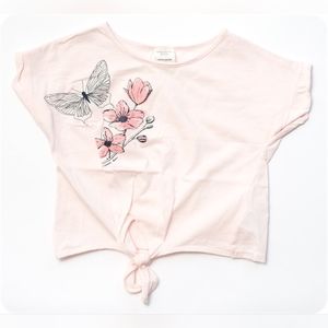 Carrement Beau pink tie-front short sleeve tee